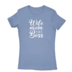 Stylish carolina blue T-shirt for women with unique design, available at Apparel by Cetakshop.