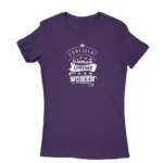 Image of a Purple 'Confident Women Empower Women' T-shirt by Apparel by Cetakshop, promoting women's empowerment and unity with an inspirational message.