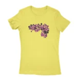 Elegant Daisy T-shirt for women adorned with a floral heart design, a sophisticated choice from Apparel by Cetakshop.