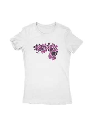 Floral Heart Tee by Apparel by Cetakshop. T Shirt for women decorated with floral heart design print, a sophisticated choice.