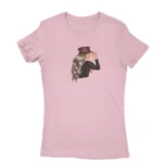 Bohemian-inspired Light Pink T-shirt for women with an elegant boho woman graphic, available at Apparel by Cetakshop.