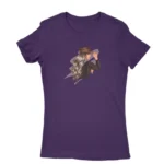 Bohemian-inspired Purple T-shirt for women with an elegant boho woman graphic, available at Apparel by Cetakshop.