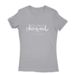 Image of a Sport Grey 'You are a diamond, dear' T-shirt for women, by Apparel by Cetakshop, with elegant script and diamond graphic, embodying resilience and grace.