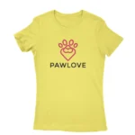 Image of a Daisy 'Pawlove' T-shirt for women, by Apparel by Cetakshop, with a cute paw print design symbolizing love for pets.