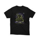 A Black tee featuring a teddy bear design from Apparel by Cetakshop. The image shows a streetwear teddy bear tee.
