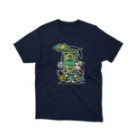 A Navy tee with a playful money and umbrella design, from Apparel by Cetakshop, for the stylish saver.