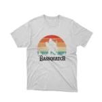 A White tee with an 'Eat Sleep Fishing Repeat' design, for the avid angler, from Apparel by Cetakshop.