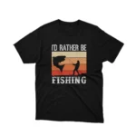 A Black t-shirt with the text "I'm Not Weird, I'm Limited Edition" in white lettering, celebrating unique identities, from Apparel by Cetakshop. The image shows a fishing lover t shirt.