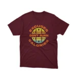 A Maroon Excuses and Calories graphic tee from Apparel by Cetakshop, for fitness enthusiasts with a sense of humor.