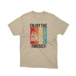 A Sand tee with a vibrant retro music player design, from Apparel by Cetakshop, a blast from the past.