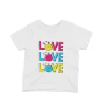 Love Faces Tee by Apparel by Cetakshop. Love Love Love with Cute Faces kids t-shirt design from Apparel by Cetakshop on a white tee.