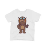 Hippo Tee by Apparel by Cetakshop. A hippo with hippie sunglasses on a kids White t-shirt, for a laid-back and groovy look.