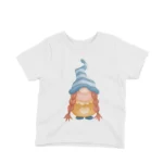 Sweet Gnome Tee by Apparel by Cetakshop. A whimsical gnome on a kids White t-shirt, perfect for a touch of garden magic.