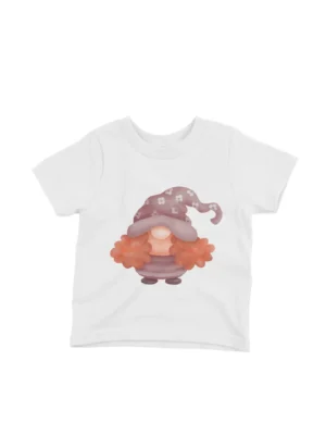 Mystical Gnome Tee by Apparel by Cetakshop. A Gnome character on a kids White t-shirt, conjuring up style and fun.