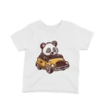 Bear on Vintage Car Tee by Apparel by Cetakshop. A bear driving a vintage car on a kids White t-shirt, cruising in style.