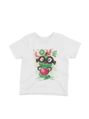 Heart Monster Tee by Apparel by Cetakshop. A lovable heart-holding monster printed on a kids White t-shirt, making for a sweet style statement.