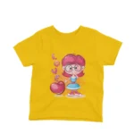 Enchanting Yellow t-shirt for kids with a love potion design, brought to you by Apparel by Cetakshop, for a magical addition to your little one's attire.