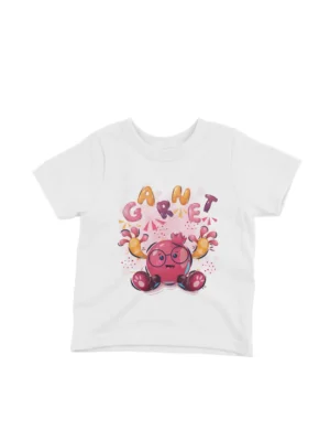 Garnet Monster Tee by Apparel by Cetakshop. Apparel by Cetakshop's kids' White t-shirt with a Giant Garnet Monster, bringing fantasy and style to your child's clothing collection.