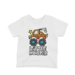 Little Monster Truck Tee by Apparel by Cetakshop. Little Monster Truck graphic on a kids' White t-shirt from Apparel by Cetakshop, driving excitement into kids' fashion.