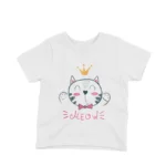 Meow Crown Cat Tee by Apparel by Cetakshop. Charming Meow Crown Cat kids' White t-shirt, fit for your little prince or princess.