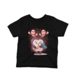 Playful penguin graphic on a black kids t-shirt  by Apparel by Cetakshop