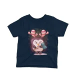 Playful penguin graphic on a navy kids t-shirt  by Apparel by Cetakshop