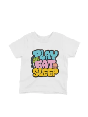 Gamer Tee by Apparel by Cetakshop. Kids t-shirt with a playful gamer design, Apparel by Cetakshop - White