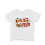 Twin Tigers with Gifts Tee by Apparel by Cetakshop. Twin Tigers with Gifts kids t-shirt design from Apparel by Cetakshop on a white tee.