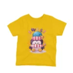 A dreamy penguin with nightcap on a kids Yellow t-shirt by Apparel by Cetakshop, ideal for bedtime or comfy play.