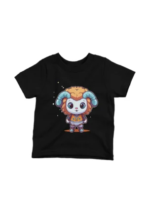 Astronaut Sheep Tee by Apparel by Cetakshop. Astronaut Sheep kids t-shirt design from Apparel by Cetakshop on a black tee.