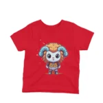 Astronaut Sheep kids t-shirt design from Apparel by Cetakshop on a red background.