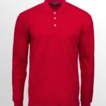 Image of North Harbour Long  Sleeve with collar, NHB24400 (UNISEX) in Red