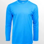 Image of Crossrunner Dry Pique Long Sleeve Jersey, CRR36400 Round Neck Long Sleeve Sportswear T-Shirt in Sapphire