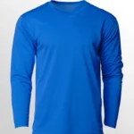 Image of Crossrunner Dry Pique Long Sleeve Jersey, CRR36400 Round Neck Long Sleeve Sportswear T-Shirt in Royal