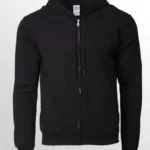 Image of GILDAN Unisex Full Zip Hoodie Sweatshirt, GILDAN 88600 Adult Unisex Full Zip Hooded Sweatshirt in Black