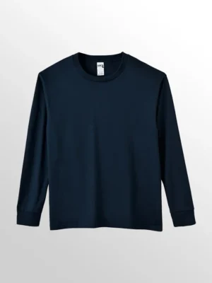 Image of GILDAN Long Sleeve T Shirt, GILDAN HAMMER 4HA00 Adult Long Sleeved T-Shirt in 210gsm (UNISEX) in Navy