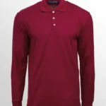 Image of North Harbour Long  Sleeve with collar, NHB24400 (UNISEX) in Maroon