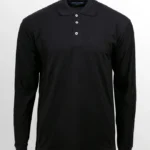 Image of North Harbour Long  Sleeve with collar, NHB24400 (UNISEX) in Black