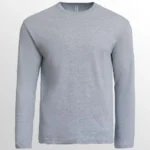 Image of North Harbour Round Neck Long Sleeve Plain T shirt, NHR11400 (UNISEX) in RS Sport Grey