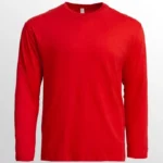 Image of North Harbour Round Neck Long Sleeve Plain T shirt, NHR11400 (UNISEX) in Red