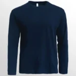 Image of North Harbour Round Neck Long Sleeve Plain T shirt, NHR11400 (UNISEX) in Navy