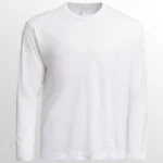 Image of North Harbour Round Neck Long Sleeve Plain T shirt, NHR11400 (UNISEX) in White