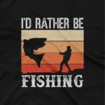 close up image of A Black t-shirt with the text "I'm Not Weird, I'm Limited Edition" in white lettering, celebrating unique identities, from Apparel by Cetakshop. The image shows a fishing lover t shirt.