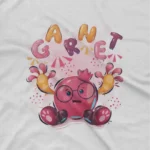 close up image of Garnet Monster Tee by Apparel by Cetakshop. Apparel by Cetakshop's kids' White t-shirt with a Giant Garnet Monster, bringing fantasy and style to your child's clothing collection.
